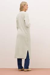 LTS PREMIUM Tall Womens Stone Brown Ribbed Longline Cardigan | Long Tall Sally 3