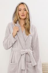 LTS Tall Light Pink Super Soft Fleece Maxi Dressing Gown | Long Tall Sally 4
