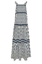 LTS Tall Ivory White & Blue Swirl Maxi Dress