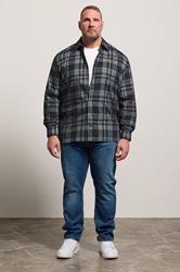 LYLE & SCOTT Big & Tall Black & White Check Shirt | BadRhino 1
