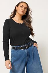 Black Faux Leather Star Keeper Belt | Yours Clothing 1