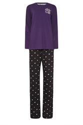 LTS Tall Purple 'Let's Get Cosy' Slogan Pyjama Set | Long Tall Sally 5