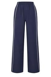LTS Tall Women's Navy Blue Piped Wide Leg Trousers | Long Tall Sally 6