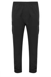 D555 Big & Tall Black Stretch Open Hem Joggers | BadRhino 4