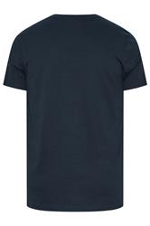 BadRhino Big & Tall Navy Blue Extra Long V-Neck T-Shirt | BadRhino 2