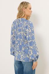 LTS Tall Women's Cream & Blue Placket Raglan Blouse | Long Tall Sally 5