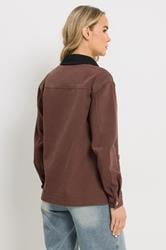 LTS Tall Women's Chocolate Brown Twill Barn Jacket | Long Tall Sally 4