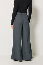 LTS Tall Women's Grey Pleat Front Wide Leg Trousers | Long Tall Sally 2