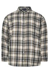 BadRhino Big & Tall Black & Tan Brown Brushed Checked Shirt | BadRhino 6