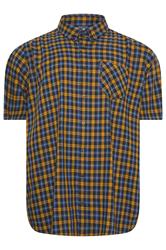 BEN SHERMAN Big & Tall Gold Yellow Check Print Shirt