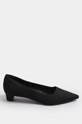 LTS Black Pointed Block Court Heel | Long Tall Sally 2
