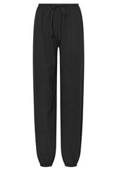 LTS Tall Black Textured Cotton Balloon Trousers