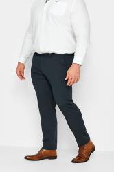 JACK & JONES PREMIUM Big & Tall Navy Blue Trousers | BadRhino 1