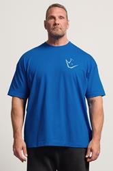 IronRhino Big & Tall Cobalt Blue Old English Logo T-Shirt | BadRhino 1