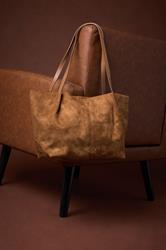 Brown Faux Suede Oversize Tote Bag | Yours Clothing 1