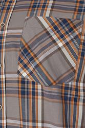 KAM Big & Tall Stone Grey Long Sleeve Check Shirt | BadRhino 3