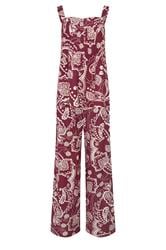 LTS Tall Set Berry Red Paisley Linen Vest Top & Wide leg Trousers