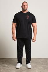 BadRhino Big & Tall Black Japanese Graphic T-Shirt | BadRhino 2
