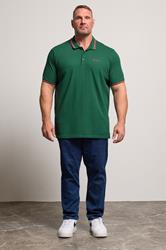 Ben Sherman Big & Tall Dark Green Signature Pique Polo Shirt | BadRhino 2