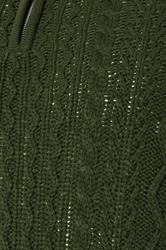 BadRhino Big & Tall Dark Green Cable Knit Quarter Zip Jumper | BadRhino 7