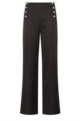 LTS Tall Black Military Button Detail Trousers | Long Tall Sally 5