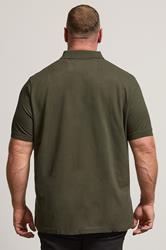 BadRhino Khaki Green Essential Polo Shirt | BadRhino 3