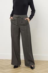 LTS Tall Grey Brushed Wide Leg Trousers | Long Tall Sally 3
