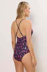 LTS Tall Womens Black & Pink Ombre Animal Print Swimsuit | Long Tall Sally 3