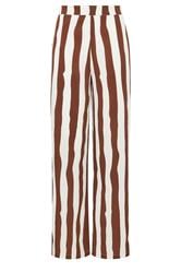 LTS Tall Women's White & Brown Stripe Wide Leg Trousers | Long Tall Sally 5