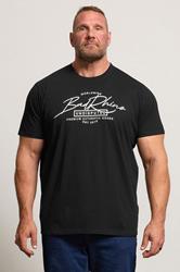BadRhino Big & Tall Black Script Graphic Print T-Shirt | BadRhino 1