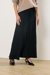 LTS Tall Women's Black Seam Front Flared Maxi Skirt | Long Tall Sally 2