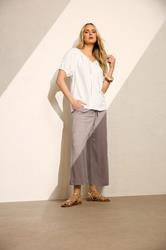 LTS Tall Women's Natural Brown Linen Cropped Trousers | Long Tall Sally 3