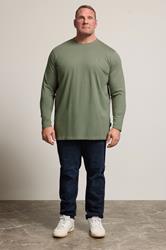 BadRhino Big & Tall Sage Green Extra Long Core Long Sleeve T-Shirt | BadRhino 2
