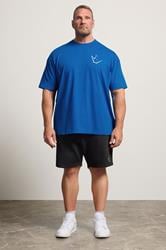 IronRhino Big & Tall Cobalt Blue Old English Logo T-Shirt | BadRhino 2