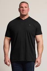 BadRhino Big & Tall Black 5 Pack V-Neck T-Shirts | BadRhino 2