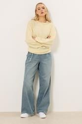 LTS Tall Butter Yellow Knit Balloon Sleeve Jumper | Long Tall Sally 2