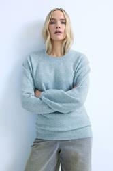 LTS Tall Light Blue Knit Balloon Sleeve Jumper | Long Tall Sally 1