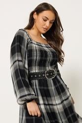 Black Wide Eyelet Stretch Belt | Yours Clothing 1