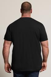 BadRhino Big & Tall Black Extra Long V-Neck T-Shirt | BadRhino 3