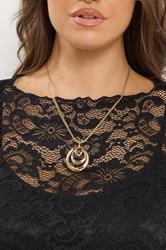 Gold Tone Circle Strand Necklace | Yours Clothing 1