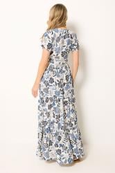 LTS Tall Women's Blue Floral Lace Detail Maxi Dress | Long Tall Sally 2