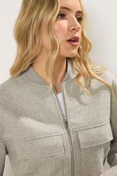 LTS Tall Natural Brown Brushed Pocket Bomber Jacket | Long Tall Sally 5