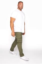 BadRhino Khaki Green Stretch Cargo Trousers | BadRhino 3