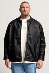 JACK & JONES Big & Tall Black Rocky Jacket | BadRhino 3