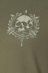 BadRhino Big & Tall Olive Green Skull Emblem Graphic T-Shirt | BadRhino 10