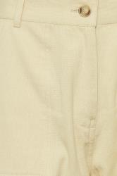 LTS Tall Women's Beige Brown Linen Look Cargo Shorts | Long Tall Sally 4
