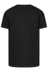 KAM Black Distressed Diner Graphic Print T-Shirt | BadRhino 4