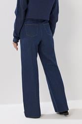 LTS Tall Blue Seam Front Pocket Wide Leg Jeans | Long Tall Sally 4