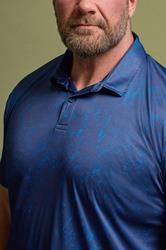 BadRhino Golf Big & Tall Blue Marble Print Polo Shirt | BadRhino 4