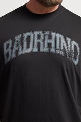BadRhino Big & Tall Black Extra Long Distressed Graphic T-Shirt | BadRhino 4
